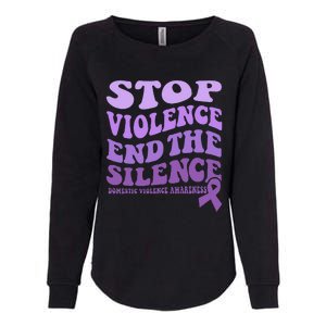 Stop Violence End the Silence Domestic Violence Awareness Womens California Wash Sweatshirt