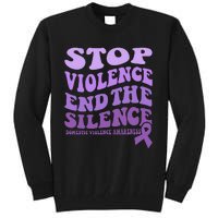 Stop Violence End the Silence Domestic Violence Awareness Tall Sweatshirt