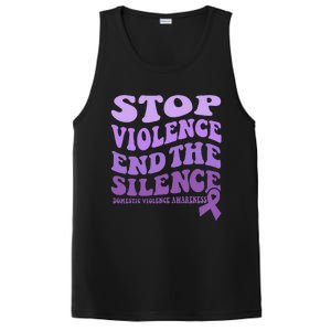 Stop Violence End the Silence Domestic Violence Awareness PosiCharge Competitor Tank