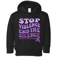 Stop Violence End the Silence Domestic Violence Awareness Toddler Hoodie