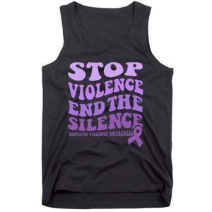 Stop Violence End the Silence Domestic Violence Awareness Tank Top