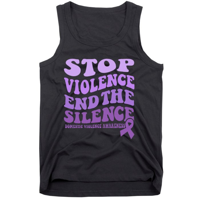 Stop Violence End the Silence Domestic Violence Awareness Tank Top