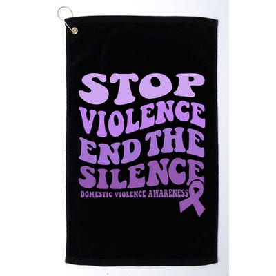 Stop Violence End the Silence Domestic Violence Awareness Golf Towel