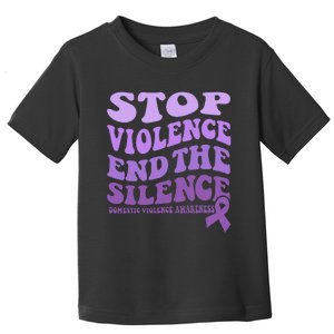 Stop Violence End the Silence Domestic Violence Awareness Toddler T-Shirt