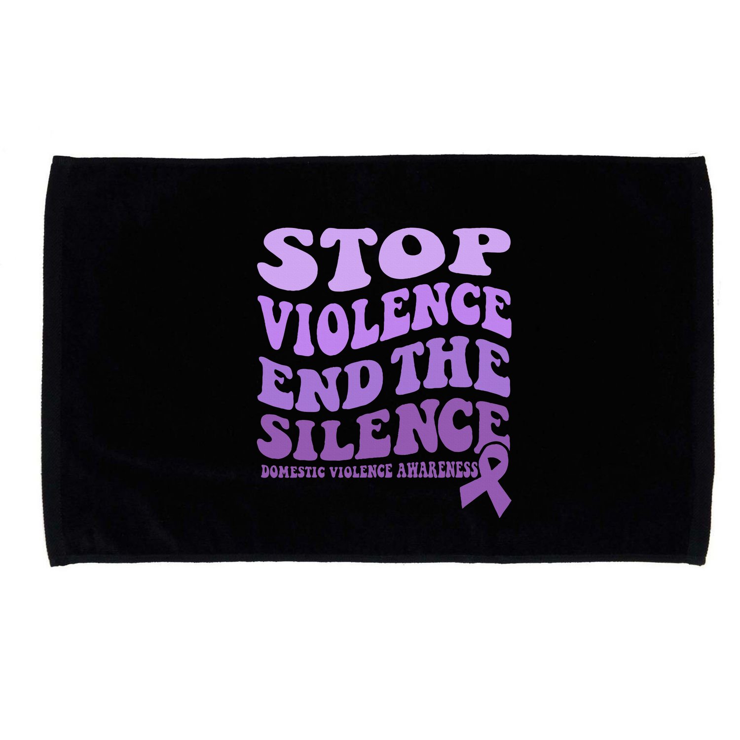 Stop Violence End the Silence Domestic Violence Awareness Microfiber Hand Towel