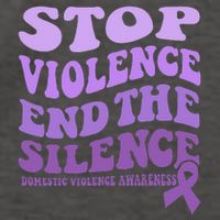 Stop Violence End the Silence Domestic Violence Awareness Vector Backpack