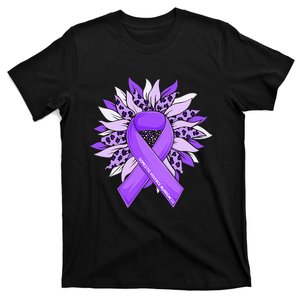 Stop Violence End The Silence Domestic Violence Ribbon T-Shirt