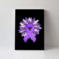 Stop Violence End The Silence Domestic Violence Ribbon Canvas