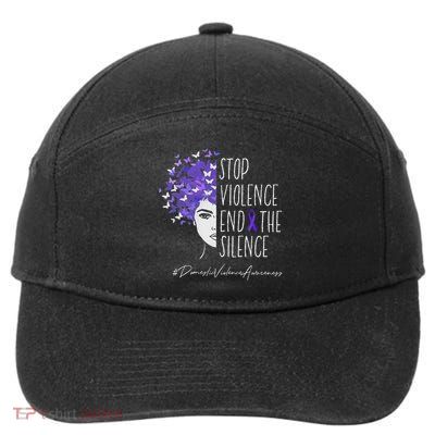 Stop Violence End Silence Domestic Violence Support 7-Panel Snapback Hat