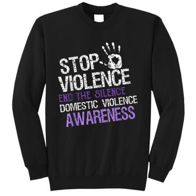 Stop Violence End The Silence Domestic Violence Awareness Sweatshirt