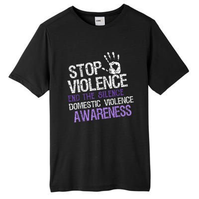 Stop Violence End The Silence Domestic Violence Awareness Tall Fusion ChromaSoft Performance T-Shirt