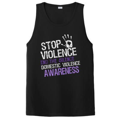 Stop Violence End The Silence Domestic Violence Awareness PosiCharge Competitor Tank