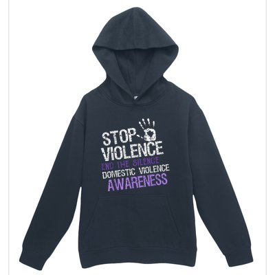 Stop Violence End The Silence Domestic Violence Awareness Urban Pullover Hoodie