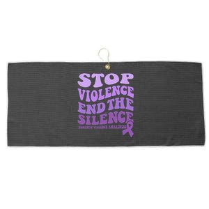 Stop Violence End the Silence Domestic Violence Awareness Large Microfiber Waffle Golf Towel