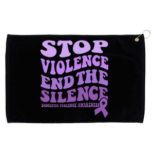 Stop Violence End the Silence Domestic Violence Awareness Grommeted Golf Towel