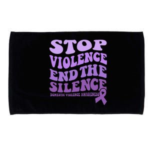 Stop Violence End the Silence Domestic Violence Awareness Microfiber Hand Towel