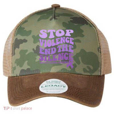 Stop Violence End the Silence Domestic Violence Awareness Legacy Tie Dye Trucker Hat