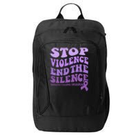 Stop Violence End the Silence Domestic Violence Awareness City Backpack