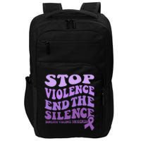 Stop Violence End the Silence Domestic Violence Awareness Impact Tech Backpack