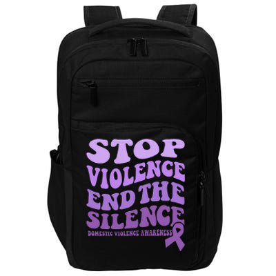 Stop Violence End the Silence Domestic Violence Awareness Impact Tech Backpack