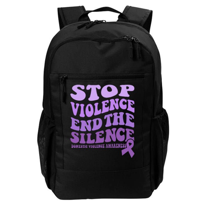 Stop Violence End the Silence Domestic Violence Awareness Daily Commute Backpack