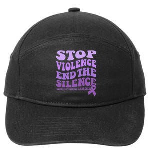 Stop Violence End the Silence Domestic Violence Awareness 7-Panel Snapback Hat