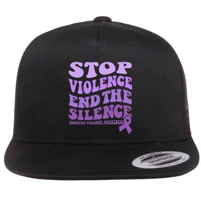 Stop Violence End the Silence Domestic Violence Awareness Flatbill Hat