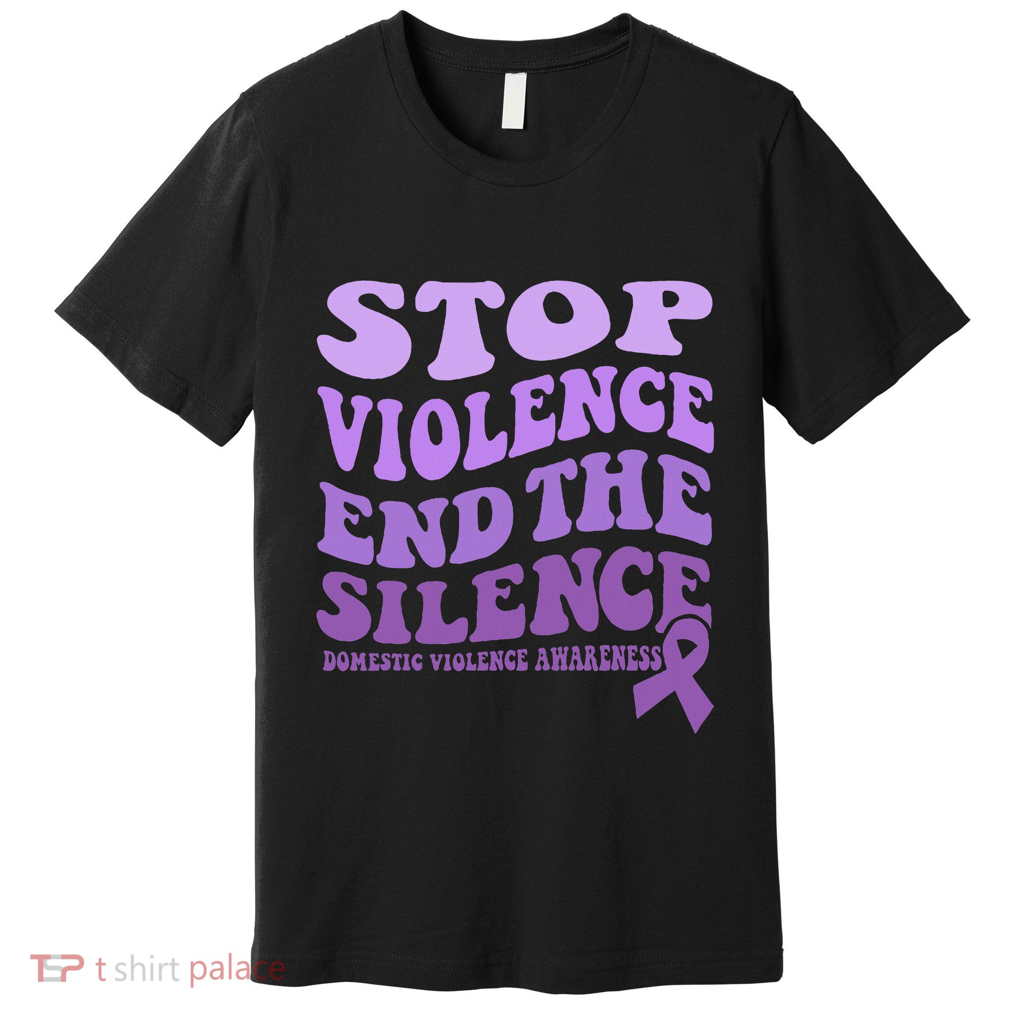 Stop Violence End the Silence Domestic Violence Awareness Premium T-Shirt