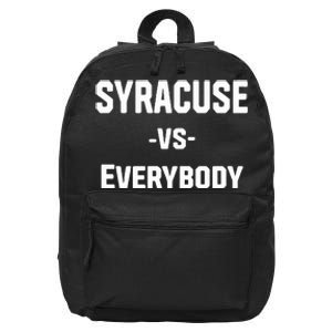 Syracuse Vs Everybody 16 in Basic Backpack