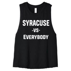 Syracuse Vs Everybody Women's Racerback Cropped Tank