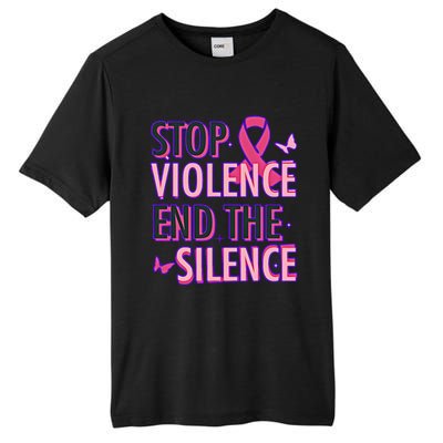 Stop Violence End The Silence Domestic Violence Awareness Tall Fusion ChromaSoft Performance T-Shirt