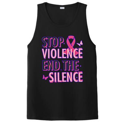 Stop Violence End The Silence Domestic Violence Awareness PosiCharge Competitor Tank