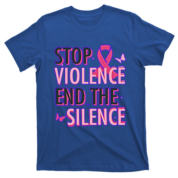 Stop Violence End The Silence Domestic Violence Awareness T-Shirt