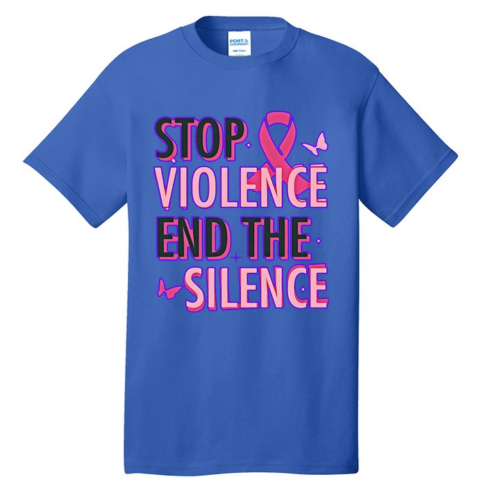 Stop Violence End The Silence Domestic Violence Awareness Tall T-Shirt