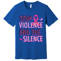 Stop Violence End The Silence Domestic Violence Awareness Premium T-Shirt