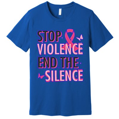 Stop Violence End The Silence Domestic Violence Awareness Premium T-Shirt