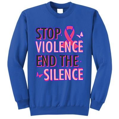 Stop Violence End The Silence Domestic Violence Awareness Tall Sweatshirt