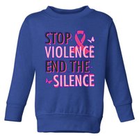 Stop Violence End The Silence Domestic Violence Awareness Toddler Sweatshirt