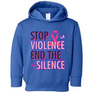 Stop Violence End The Silence Domestic Violence Awareness Toddler Hoodie