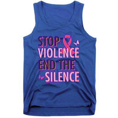 Stop Violence End The Silence Domestic Violence Awareness Tank Top