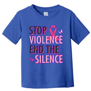 Stop Violence End The Silence Domestic Violence Awareness Toddler T-Shirt