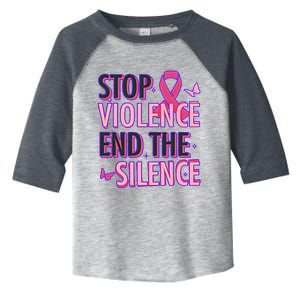 Stop Violence End The Silence Domestic Violence Awareness Toddler Fine Jersey T-Shirt