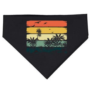 Summer Vibes Exotic Palm Trees Tropical Summer USA-Made Doggie Bandana