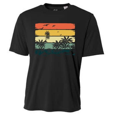 Summer Vibes Exotic Palm Trees Tropical Summer Cooling Performance Crew T-Shirt