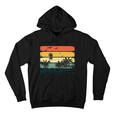 Summer Vibes Exotic Palm Trees Tropical Summer Hoodie