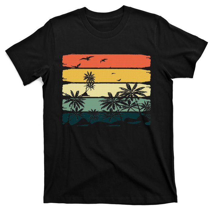 Summer Vibes Exotic Palm Trees Tropical Summer T-Shirt