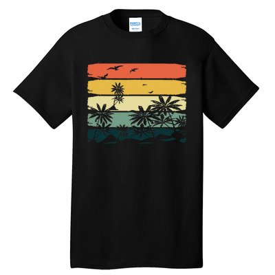 Summer Vibes Exotic Palm Trees Tropical Summer Tall T-Shirt