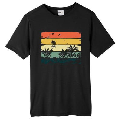 Summer Vibes Exotic Palm Trees Tropical Summer Tall Fusion ChromaSoft Performance T-Shirt