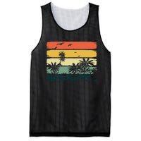 Summer Vibes Exotic Palm Trees Tropical Summer Mesh Reversible Basketball Jersey Tank