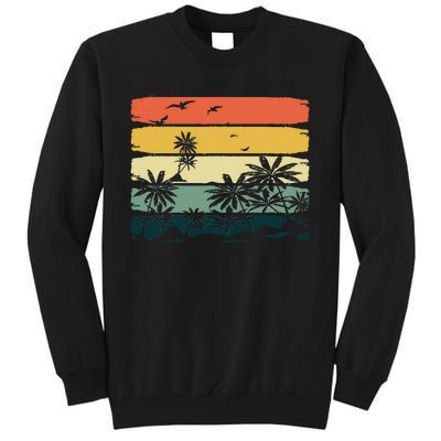 Summer Vibes Exotic Palm Trees Tropical Summer Tall Sweatshirt